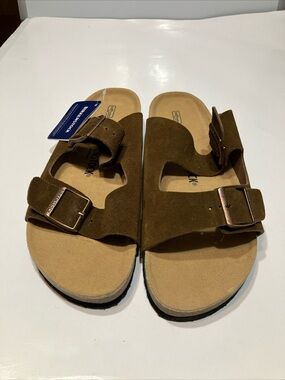 Birkenstock Arizona Suede Two-Strap Sandals Soft Footbed 46/13 new without box